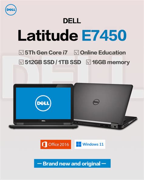 【Dell Laptop】Latitude E7450/5Th Gen processor/Dual Core Four Thread/14 ...