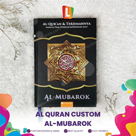 jual al quran al mubarok  custom design terjemahan disertai tema