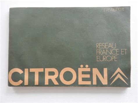 Ancien Livret Brochure Citro N R Seau France Europe Er F Vrier