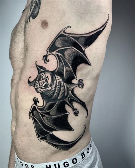 Traditional Bat Tattoo