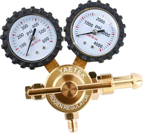 Brass Nitrogen Regulator With Double Gauges Psi Delivery