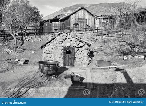 Chinese Bathhouse And An Iron Bathtub In The Wild West Ghost Town Of