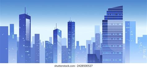 City Street Building Houses Architecture Empty Stock Vector Royalty