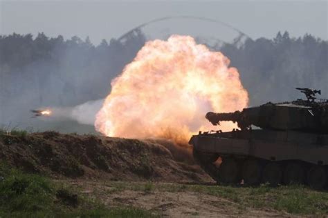 Polish Leopard Pl Tank Fires During Defender Europe Military