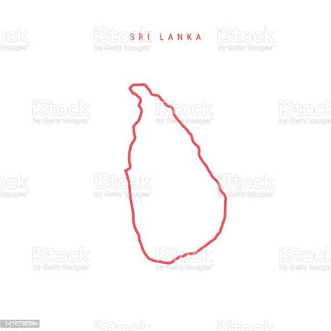 Sri Lanka Editable Outline Map Vector Illustration向量圖形及更多斯里蘭卡圖片 Istock