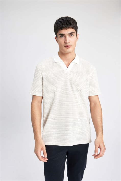 Beige Man Regular Fit Polo T Shirt Defacto