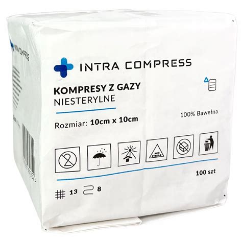 Kompresy z gazy niejałowe 10x10cm 13N 8W 100szt 12318872915 Allegro pl