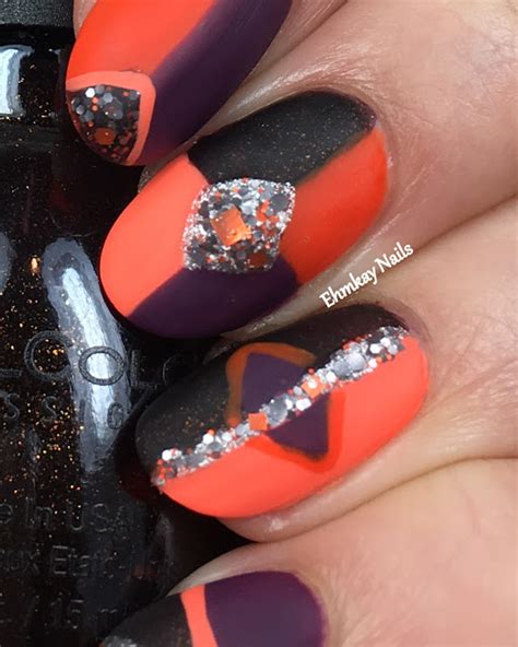 Ehmkay Nails 13 Days Of Halloween Nail Art Halloween Geometric