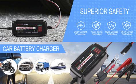 Amazon LotFancy 12V 5A Battery Charger Automatic Smart Trickle