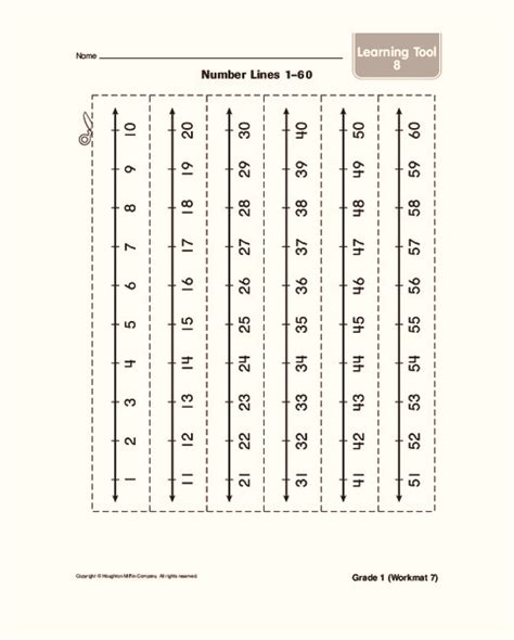 Number Line Worksheet For 3rd 4th Grade Lesson Planet