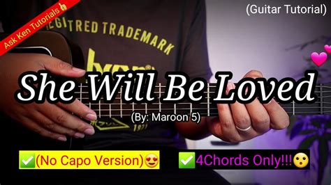 She Will Be Loved Maroon Chords Only No Capo Version