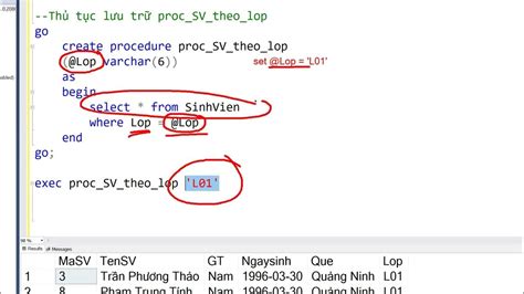 Buổi 7 Thủ Tục Lưu Trữ Stored Procedure Trong Sql Server Youtube