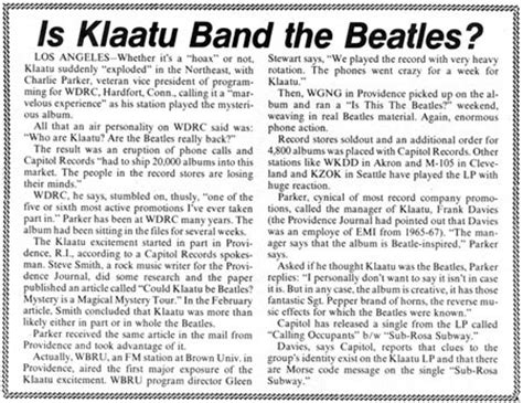 Who are Klaatu??