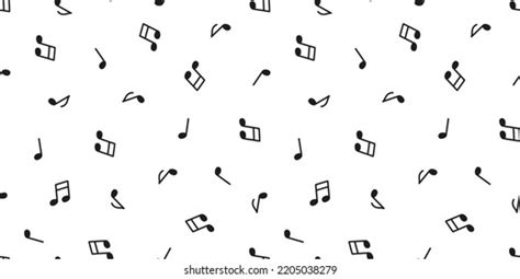 Seamless Banner Black Musical Notes Stock Vector (Royalty Free ...