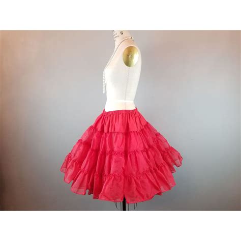 Ruby Red Vintage Petticoat Crinoline Gem