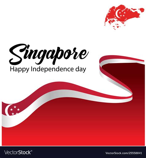 Singapore independence day celebration Royalty Free Vector