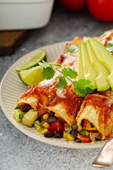 Vegetarian Enchiladas Oh Sweet Basil Recipe Vegetarian Enchiladas