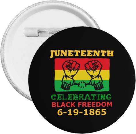 Amazon Happy Juneteenth Day Pins Round Button Brooches Clothes Pin