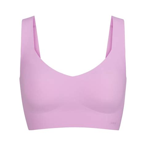 Track Naked Plunge Longline Bra Petal M At Skims