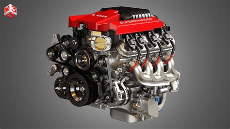 Lsa Engine V Supercharged Engine D Model Cgtrader