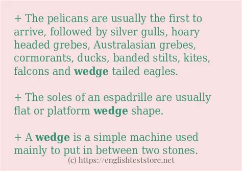 Example Uses In Sentence Of Wedge Englishteststore Blog