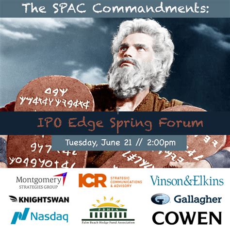 Video Highlights The SPAC Commandments Join IPO Edge Spring Forum