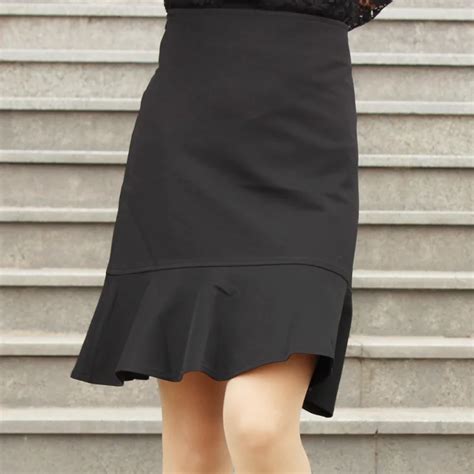 Spring Autumn Women New Fashion Clothing Female Polyester Trumpet Skirt