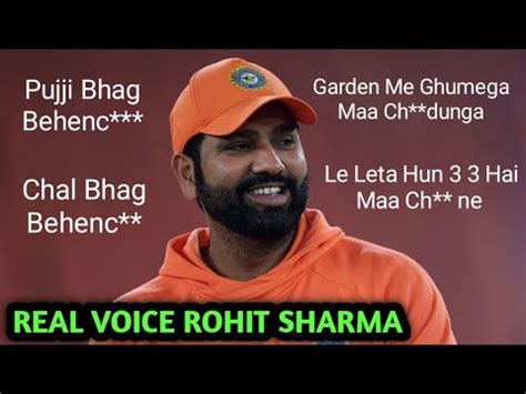 Rohit Sharma Real Voice Record Stump Mic YouTube