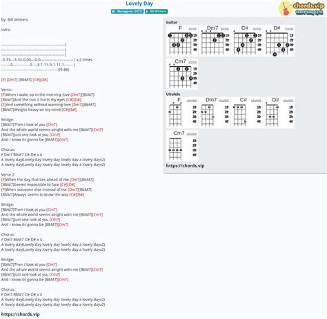 Chord: Lovely Day - tab, song lyric, sheet, guitar, ukulele | chords.vip