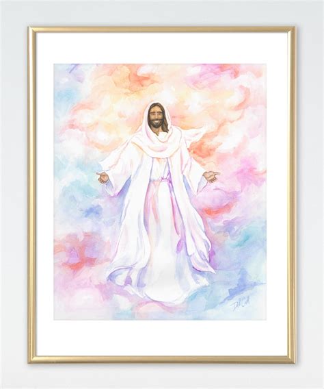 Jesus Christ Watercolor Painting Christian Art of the Savior | Etsy