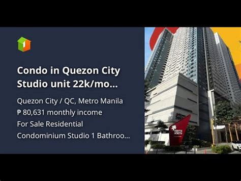 Condo In Quezon City Studio Unit 22k Mo Near SOLAIRE Vertis North YouTube