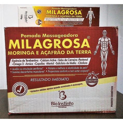 Pomadas Massageadora Milagrosa Bio Instinto 150g 12 Pomadas