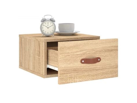 Vidaxl table de chevet murale chêne sonoma 35x35x20 cm Conforama