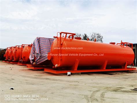 Customized 250 500bbl Skid Mounted Acid Tank Steel Lined Plastic PE