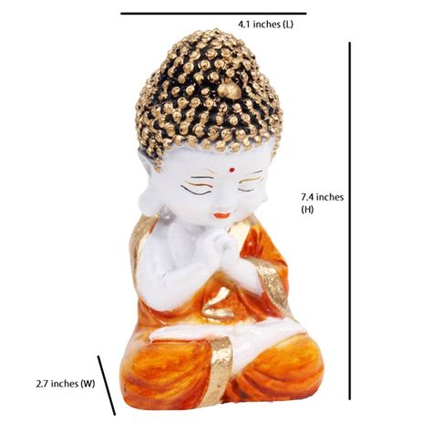 Buy Small Buddha Statue For Table And Home Décor Orange Online