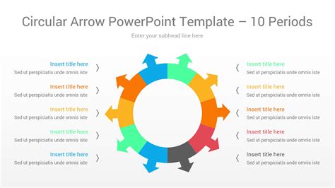 Segments Circular Arrow Template For Powerpoint And Keynote