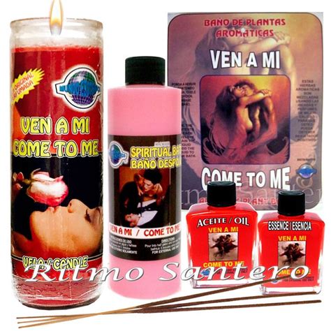 Come To Me Ven A Mi Set Prepared Day Candle Spiritual Oil Essence