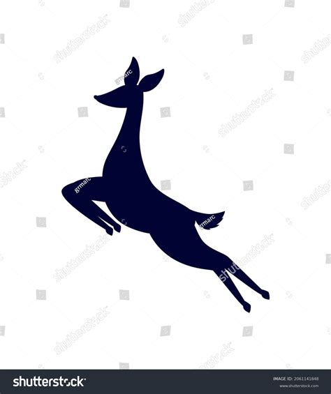 Jumping Deer Illustration Over White Stock Vector Royalty Free 2061141848 Shutterstock