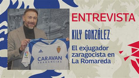 Kily González recibe el cariño de la afición en La Romareda YouTube