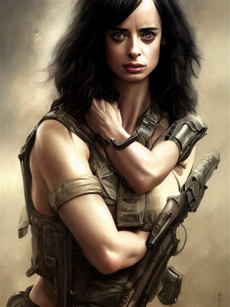 Krea Ai Krysten Ritter As A Rambo Digital Painting Extre