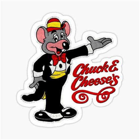 Vintage Distressed Chuck E Cheese S Retro Sticker For Sale By