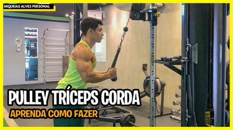 Pulley Tr Ceps Corda Fa A Assim Youtube