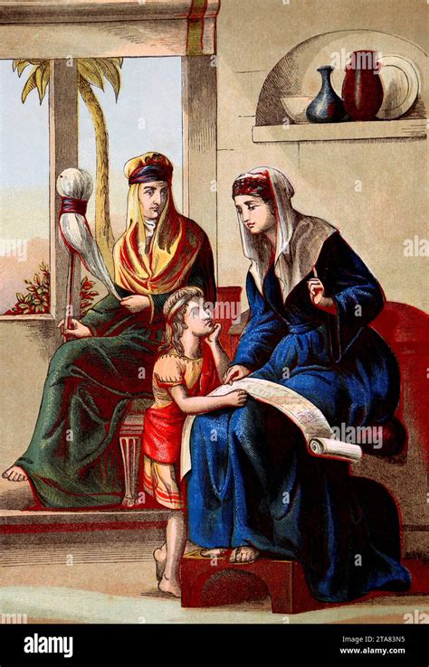 Illustration Of Timothy And His Mother Eunice And Grandmother Lois