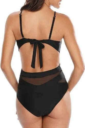 Traje De Ba O Completo Sexy Mujer Bikini Transparencias Cuotas Sin