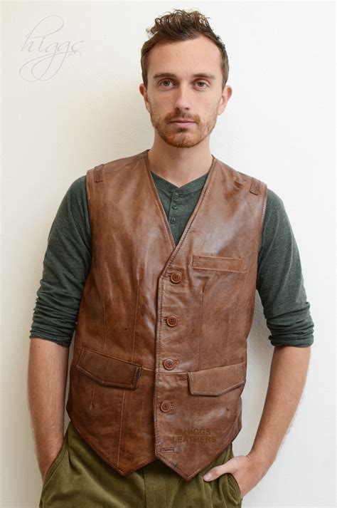 Mens Leather Waistcoats | Higgs Leathers Essex