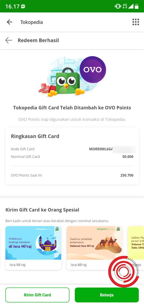 Cara Menggunakan Kode Gift Card Tokopedia Menjadi Ovo Points Supaya