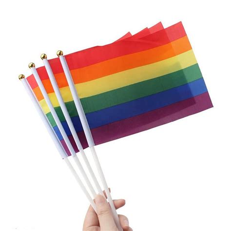 St Ck Kleine Pride Flagge X Cm Mini Regenbogen Flaggen