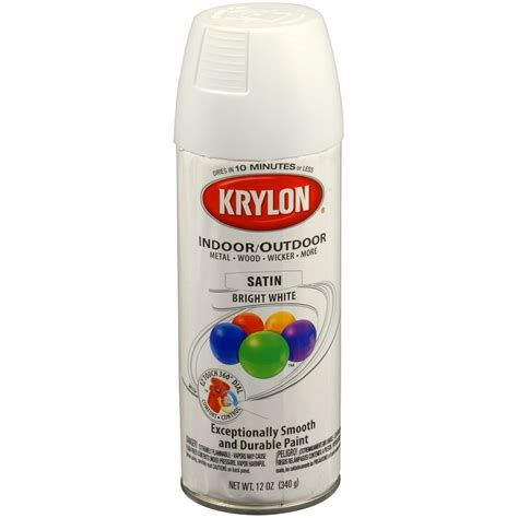 Krylon K05351707 6 Pk Bright White Decorator Satin Touch Spray Paint