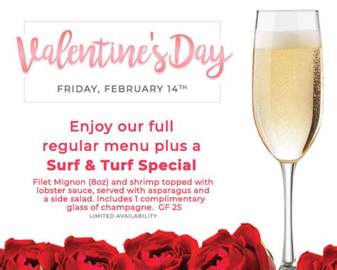 Valentines Surf And Turf Special Tryst Cafe