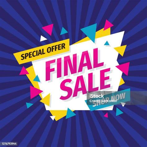 desain templat banner konsep penjualan akhir diskon poster tata letak